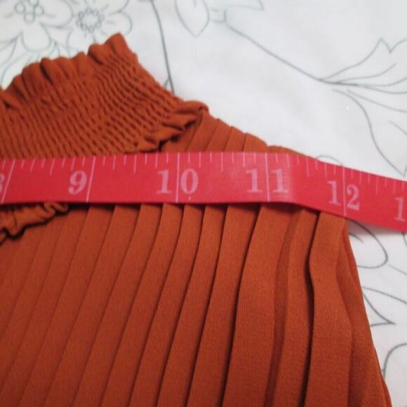 Nanette Lapore Pleated Sleeveless Smock Neck & Waist Midi Dress-Sienna-10-EUC - Picture 9 of 16